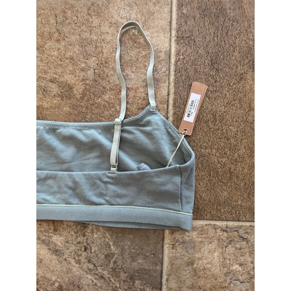 Skims Cotton Jersey Scoop Bralette Mineral Size Large - Picture 10 of 11